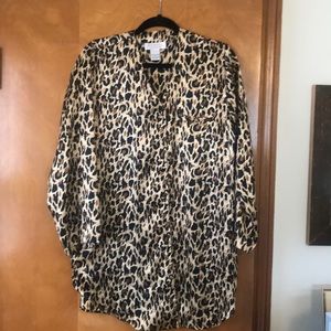Cheetah print blouse size small